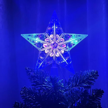 Load image into Gallery viewer, Christmas Tree Top Star Light LED Glowing Tree Topper 6 inch