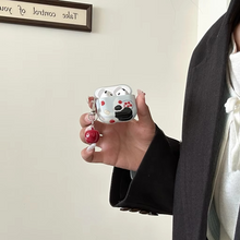 Load image into Gallery viewer, Black Cat and Red Apple Shock Proof AirPods Case with Pendant