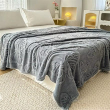Load image into Gallery viewer, Double Sided Cooling Blanket with Breathable Cold Effect and 3D Butterfly Jacquard Design