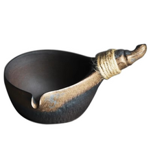 Load image into Gallery viewer, Retro Coarse Pottery Side Handle Fair Cup for Traditional Tea Ceremony