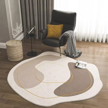 Load image into Gallery viewer, Irregular Round Fluffy Plush Area Rug for Bedroom and Living Room