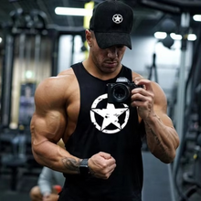 Load image into Gallery viewer, Men’s Cotton Hooded Sleeveless Tank Top – Athletic Workout Singlet for Gym and Training