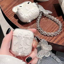 Load image into Gallery viewer, Sparkling Pink Butterfly Print Protective Case for Wireless Earbuds