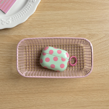 Load image into Gallery viewer, Glossy Polka Dot Earphone Case with Ring Cover for AirPods