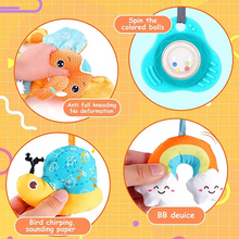 Load image into Gallery viewer, Elephant Spiral Sensory Activity Toy for Car Seat, Stroller, and Crib