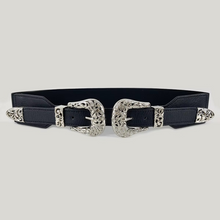 Load image into Gallery viewer, Luxury Stretch Chain Belt for Women with Gold and Silver Tassel Detail