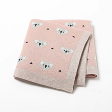 Load image into Gallery viewer, Super Soft Knit Baby Blanket with Cute Koala Design