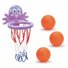 Load image into Gallery viewer, Dinosaur Bath Basketball Hoop Toy Set for Toddlers with Three Balls