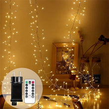 Load image into Gallery viewer, LED Cluster String Light, Warm White and Cool White, Silver Wire, Waterproof for Christmas, Wedding and Party