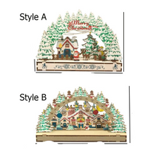 Load image into Gallery viewer, Santa Claus Wooden Christmas Ornament Decorative Village House Handmade Holiday Craft