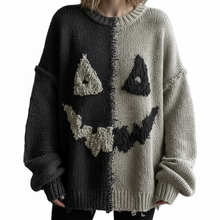 Load image into Gallery viewer, Cozy Pumpkin Faux Fur V-Neck Halloween Sweater for Women