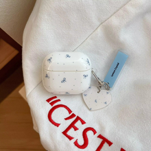 Load image into Gallery viewer, Polka Dot Bow White Protective Earphone Case with Pendant