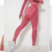Load image into Gallery viewer, Seamless High Waisted Hollow Fitness Leggings for Women