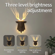 Load image into Gallery viewer, 3D Reindeer Antler Wall Lamp Rechargeable LED Night Light with Remote Control