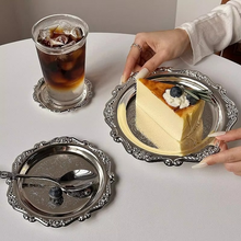 Load image into Gallery viewer, Retro Luxury Silver Plated Dessert Tray and Decorative Plate for Cakes, Fruits, Snacks, and Jewelry
