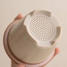Load image into Gallery viewer, Chinese Style Ceramic Mug with Lid and Built In Tea Filter, 13.5 oz