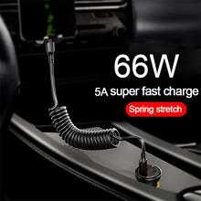 Load image into Gallery viewer, Universal Spring Telescopic Fast Charging Cable USB-C & Lightning