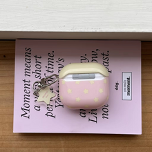 Load image into Gallery viewer, Korean Style Pink and Yellow Star Earphone Case with Charm Pendant