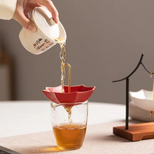 Load image into Gallery viewer, Creative Umbrella Black Porcelain Tea Infuser for Loose Leaf Tea