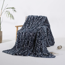 Load image into Gallery viewer, Imitation Rabbit Fur Leopard Print Double Layer Throw Blanket