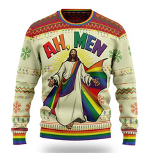 Load image into Gallery viewer, Funny Santa Claus Ugly Christmas Sweater Crewneck Sweatshirt for Men and Women