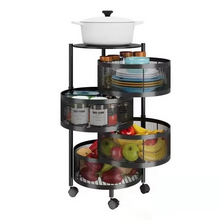 Load image into Gallery viewer, 360° Rotating Multi-Layer Kitchen Round Storage Rack