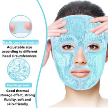 Load image into Gallery viewer, Cold and Hot Therapy Full Face Gel Bead Mask with Eye Compress