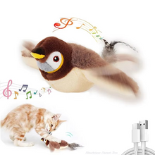 Load image into Gallery viewer, Rechargeable Chirping Bird - Interactive Cat Plush Toy with Catnip Option