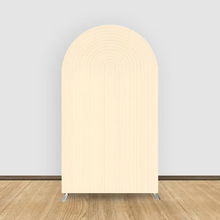 Load image into Gallery viewer, Pink Striped Arch Backdrop Cover for Parties and Events