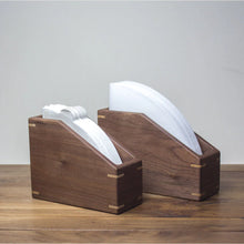 Load image into Gallery viewer, Walnut V60 Coffee Filter Paper Holder, Handcrafted Black Walnut Organizer