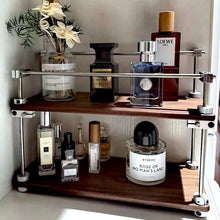 Load image into Gallery viewer, Walnut Multi-Tiers Storage Rack Desk Organizer