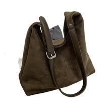 Load image into Gallery viewer, Elegant Suede Handbag with Adjustable Shoulder Strap and Large Capacity