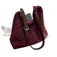 Load image into Gallery viewer, Elegant Suede Handbag with Adjustable Shoulder Strap and Large Capacity