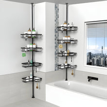 Load image into Gallery viewer, Adjustable Rust-Resistant Telescopic Shower Organizer