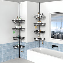 Load image into Gallery viewer, Adjustable Rust-Resistant Telescopic Shower Organizer