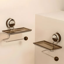 Load image into Gallery viewer, Drill Resistant Stainless Steel Toilet Paper Holder with Suction Mount