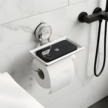 Load image into Gallery viewer, Drill Resistant Stainless Steel Toilet Paper Holder with Suction Mount
