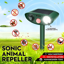 Load image into Gallery viewer, Ultrasonic Chipmunk Repeller - Solar Powered - Get Rid of Chipmunks in 48 Hours