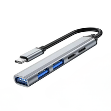 Load image into Gallery viewer, USB C Hub 5-in-2 Adapter with 65W PD Charging and USB 3.0 Ports for Laptops