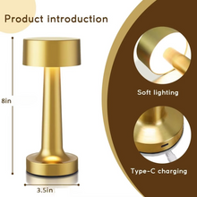 Load image into Gallery viewer, Retro LED Touch Sensor Table Lamp - Rechargeable Night Light for Home Interiors