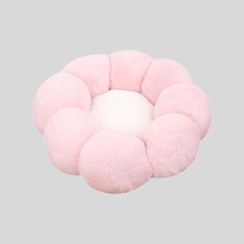 Load image into Gallery viewer, Plush Flower Pet Bed with Raised Petal Rim and Polyester Fill