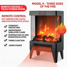 Load image into Gallery viewer, Household 3D Flame Electric Fireplace Heater for Indoor Use