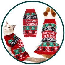 Load image into Gallery viewer, Pet Sweater with Snowman Pattern and Acrylic Knit, Five Sizes for Dogs and Cats