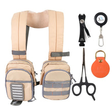 Load image into Gallery viewer, Chest Fishing Tackle Bag with Adjustable Straps and Multiple Zippered Pockets