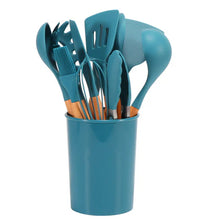 Load image into Gallery viewer, Silicone Cooking Utensils Set Heat-Resistant BPA-Free Bamboo Handle