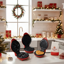 Load image into Gallery viewer, Mini Waffle and Cookie Maker, Compact Non-Stick 350W Travel Cooker