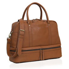 Load image into Gallery viewer, Women Leather Duffel Bag, Top Grain Buffalo Leather, Brown