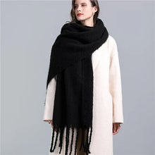 Load image into Gallery viewer, Black Plaid Scarf for Women