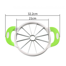 Load image into Gallery viewer, Stainless Steel Watermelon Slicer – 12-Slice Fruit Cutter with Non-Slip Handles