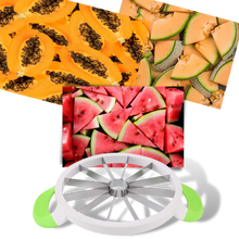 Load image into Gallery viewer, Stainless Steel Watermelon Slicer – 12-Slice Fruit Cutter with Non-Slip Handles